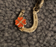 Links of london horseshoe Pink Clover Sweetie Bracelet Charm Original !.