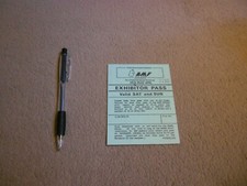 Vintage British Motorcycle Fed. Rally Exhibitor Pass 3735, 1991.