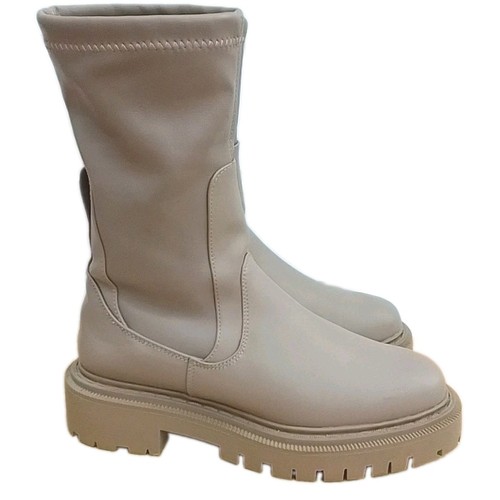 Size 4 taupe faux - m,