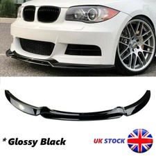 FOR BMW 1SERIES E82 E88 GLOSSY BLACK FRONT BUMPER SPLITTER LIP M SPORT 2007-13