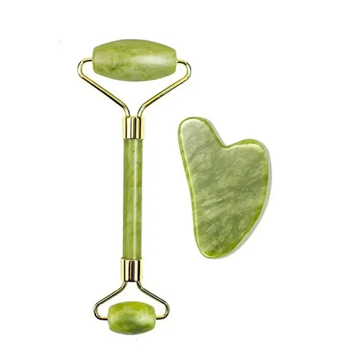 Natural jade gua sha roller - natural,