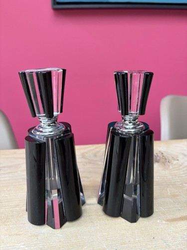 Pair stylish art - deco, black