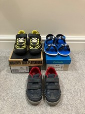 Clarks 3 Pairs of Trainers & Sandals Bundle, Kid’s Size 8.5, 9, 10, F Width.