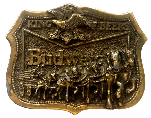 Budweiser beer belt buckle - budweiser,