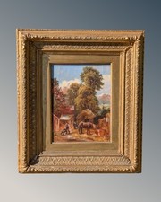 Oil Painting Farmstead by