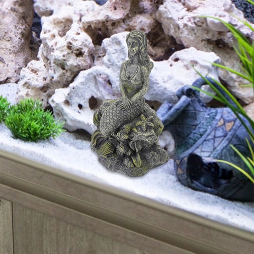 Resin mermaid aquarium statue - mermaid,