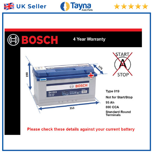 Car battery s4013 bosch - battery,