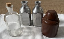 Vintage Industrial Decor – GPO Ceramic Insulator with Aluminium & Glass Bottles