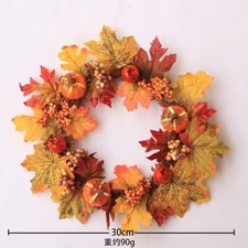 Fall Wreath Halloween Door