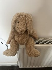 MOULIN ROTY 12" BEIGE FLUFFY BUNNY RABBIT SOFT TOY PLUSH