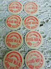 8 Old Vintage Cardboard Milk