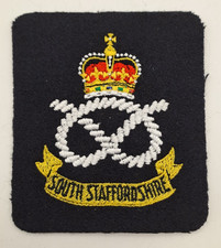 South Staffordshire Regiment Blazer Badge Embroidered British Army Military