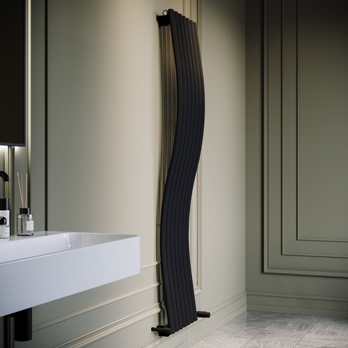Black vertical wave designer - black,