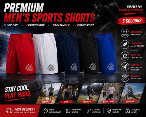 Mens football shorts gym - shorts,