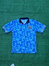 England 1990 blue third shirt - blue,