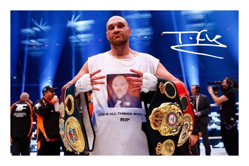 Tyson fury signed photo - tyson,