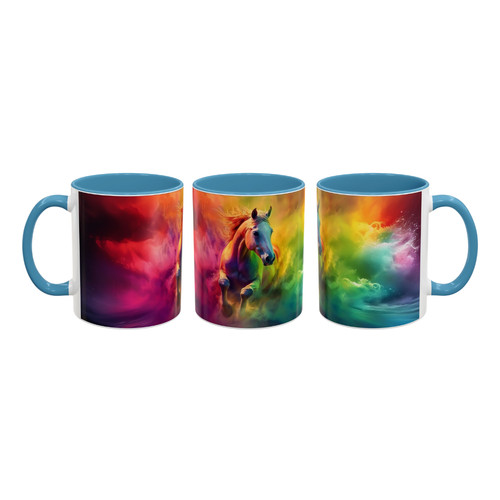 Colorful horse art - colorful,