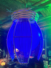 NEW Rattan Float Lamp W/blue