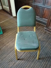 Stacking Banquet Chair Blue patterned