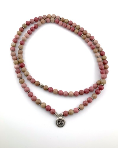 Natural rhodonite pink beige - natural,