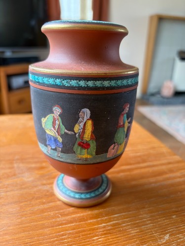 Prattware pottery vase - prattware,