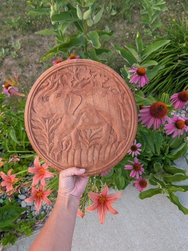 Vintage hand carved wood - carved,