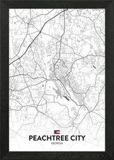 Peachtree City GA Framed Wall