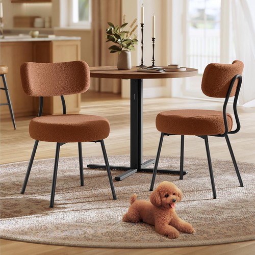 Boucle dining chairs - boucle, set