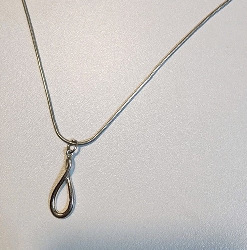 Silver toned infinity teardrop - silver,