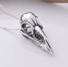 Large Raven Skull Pendant