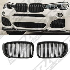 M SPORT LOOK GLOSS BLACK FRONT KIDNEY GRILL GRILLES FOR BMW X3 F25 LCI 2014-2017