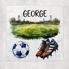 Football Personalised Face Cloth, Flannel, 100% Cotton, Football Themed Gift