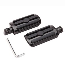 Black aluminum foot pegs - black,