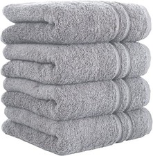 4X Grey Jumbo Bath Sheets