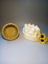 2 x Vintage Ceramic Jelly Blancmange Pate Moulds