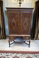 Gorgeous 19th Century Marquetry Mahogany Drinks Cabinet By Maple & Co