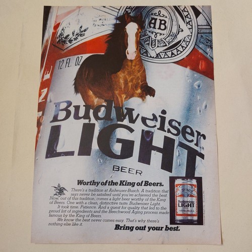1982 budweiser light beer king - budweiser,
