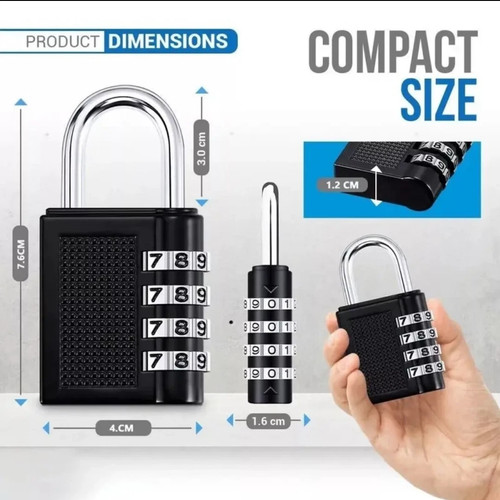Digit combination padlock - digit,