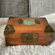 Vintage Inlaid Carved Jade Red