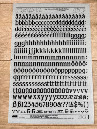Letraset rub transfer - on,