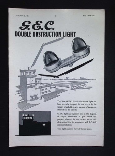 Original 1954 advert - original, g.e.c