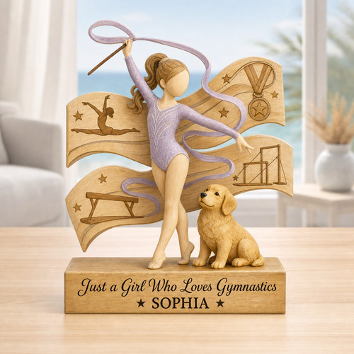 Custom gymnastics girl wooden - gymnastics,