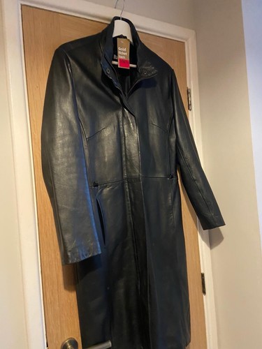 Barneys longline leather coat - barneys,