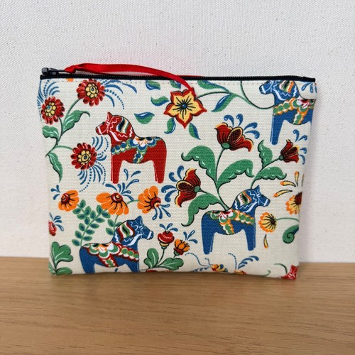 Swedish dala horse fabric - dala,
