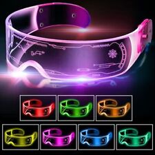 LED Tron Visor Glasses Perfect For Cosplay Glasses Cyberpunk Halloween Goggles 