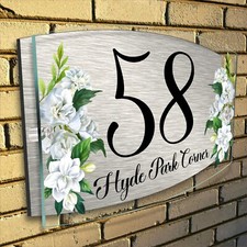 Personalised House Sign Custom Door Number Plaque Name Plate for Home UK
