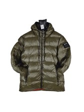 Replay Mens Green Duck Free Padded Hooded Jacket - M