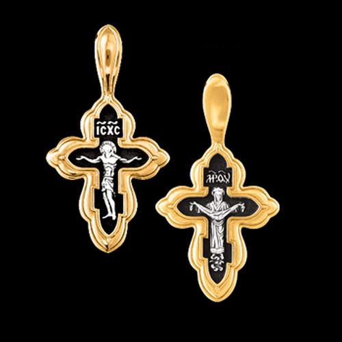 Russian orthodox cross pendant - orthodox,