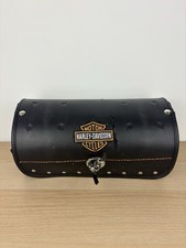 Harley Davidson Tool Roll Black Leather Bag Used Condition