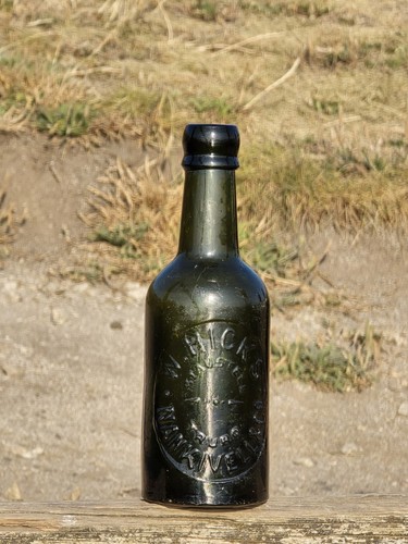 Antique cornish beer bottle - bottle, w